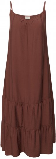 Kaffe Curve Emilia Dress Henna Brown - Maxi suknelės - 