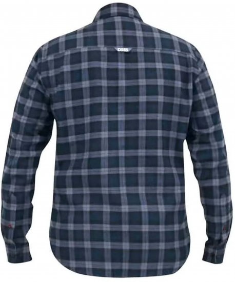 D555 Luton Checked Flanell Shirt Navy - Marškiniai - Marškiniai - 2XL-8XL