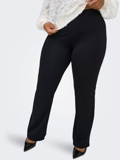 Only Carmakoma Pever Flared Pants Black - Kelnės - 