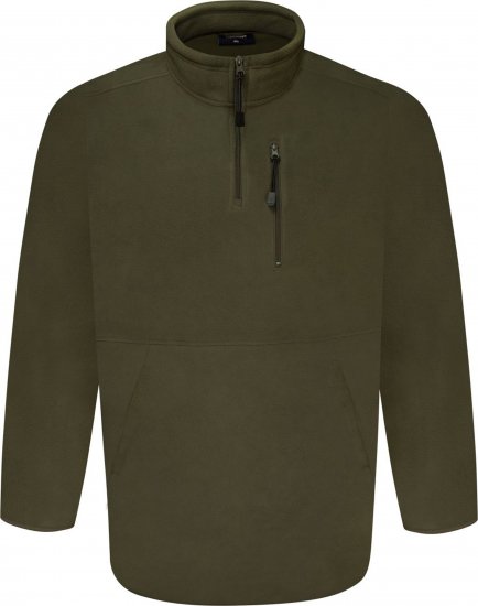 Espionage FL034 Microfleece Half Zip Jacket Light Olive - Didelės vyriškos striukės - Didelės vyriškos striukės