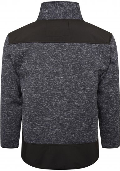 Kam jeans KV133 Twisted Marl Fleece Jacket Black - Didelės vyriškos striukės - Didelės vyriškos striukės