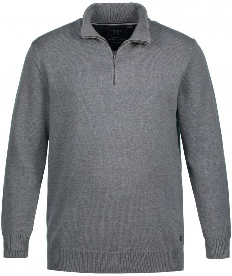 JP1880 Sweater Quarter Zipper Grey - Megztiniai ir džemperiai - Megztiniai ir Džemperiai - 2XL-14XL
