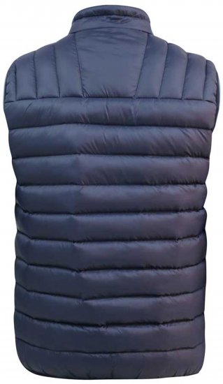 D555 WICKHAM 1 Puffer Gilet with Burgundy Lining Navy - Liemenės - Liemenės didelių dydžių