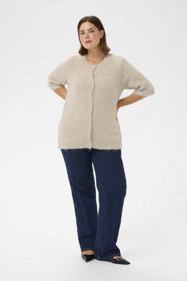 Kaffe Curve Emilia Cardigan Feather Grey Melange - Kardiganai - 