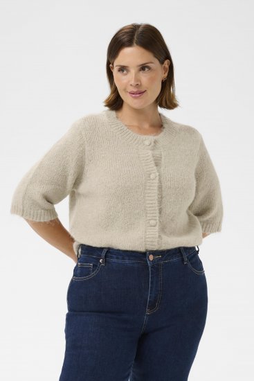 Kaffe Curve Emilia Cardigan Feather Grey Melange - Kardiganai - 