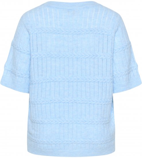Kaffe Curve Minia Pullover Powder Blue Melange - Megzti megztiniai - 