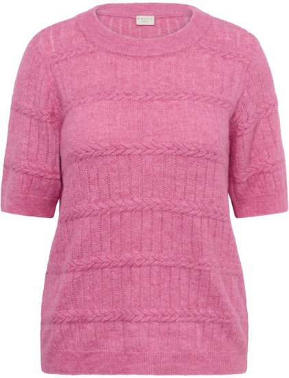 Kaffe Curve Minia Pullover Pink Power Melange - Megzti megztiniai - 