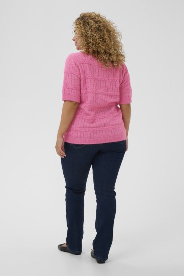 Kaffe Curve Minia Pullover Pink Power Melange - Megzti megztiniai - 