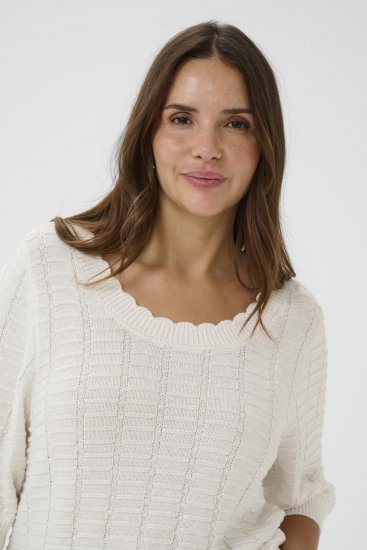 Kaffe Curve Lotia Pullover Chalk - Megzti megztiniai - 