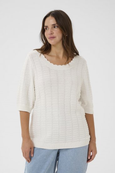 Kaffe Curve Lotia Pullover Chalk - Megzti megztiniai - 