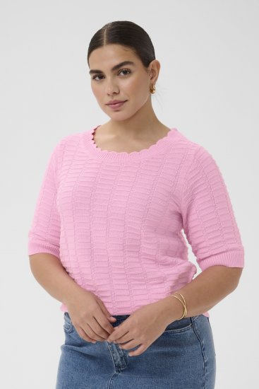Kaffe Curve Lotia Pullover Pink Frosting - Megzti megztiniai - 