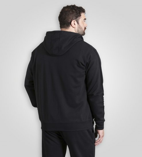 Duke Kenilworth Pin Tuck Sleeves Zip Through Hoodie Dark Navy TALL - TALL džemperiai - 