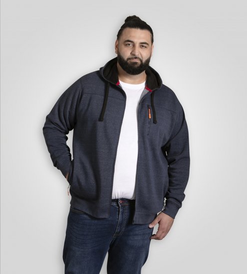 D555 Mansfield Hoodie with Zipper Navy - Megztiniai ir džemperiai - Megztiniai ir Džemperiai - 2XL-14XL