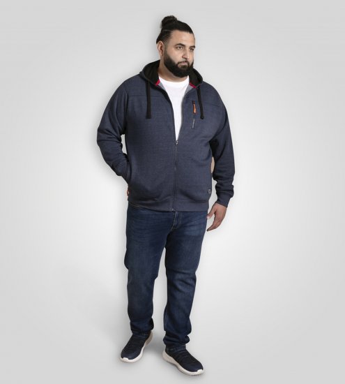 D555 Mansfield Hoodie with Zipper Navy - Megztiniai ir džemperiai - Megztiniai ir Džemperiai - 2XL-14XL