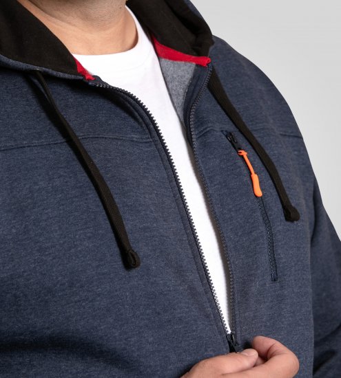 D555 Mansfield Hoodie with Zipper Navy - Megztiniai ir džemperiai - Megztiniai ir Džemperiai - 2XL-14XL