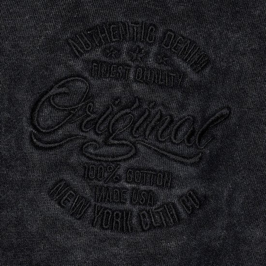 Kam Jeans 7082 Garment DYE with Zipper Hoodie Black - Megztiniai ir džemperiai - Megztiniai ir Džemperiai - 2XL-14XL