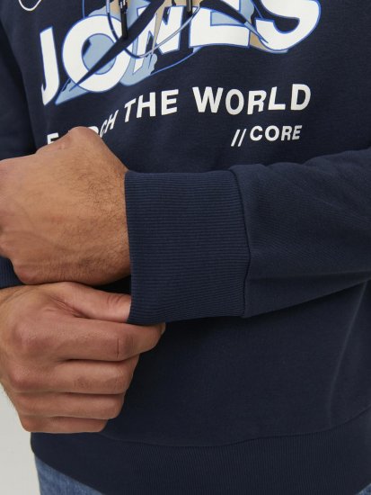 Jack & Jones Hunt Hoodie Navy - Megztiniai ir džemperiai - Megztiniai ir Džemperiai - 2XL-14XL