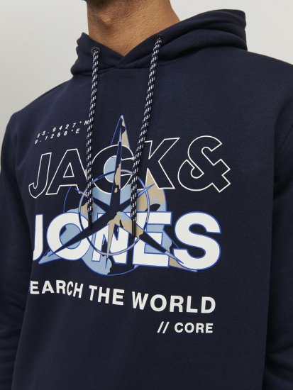 Jack & Jones Hunt Hoodie Navy - Megztiniai ir džemperiai - Megztiniai ir Džemperiai - 2XL-14XL