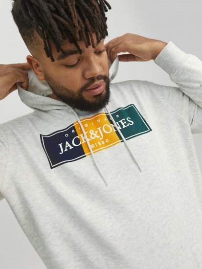 Jack & Jones Codyy Hoodie White - Megztiniai ir džemperiai - Megztiniai ir Džemperiai - 2XL-14XL