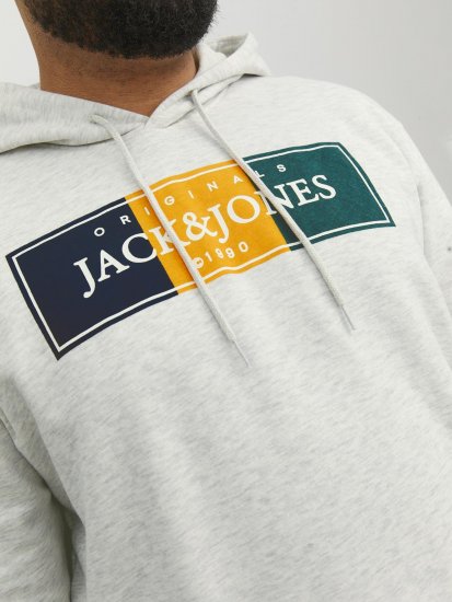 Jack & Jones Codyy Hoodie White - Megztiniai ir džemperiai - Megztiniai ir Džemperiai - 2XL-14XL