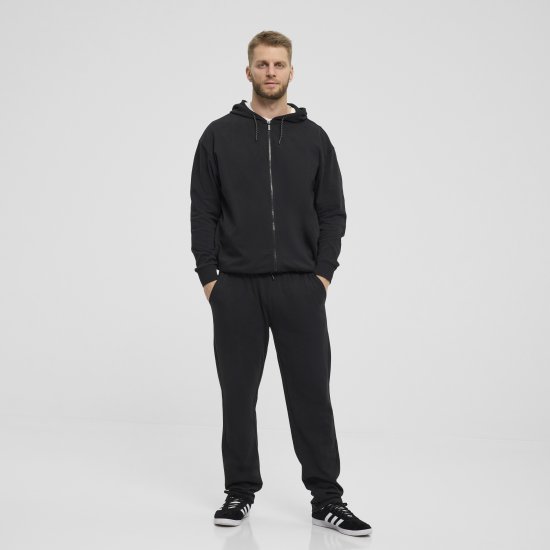 North Latitude Denim Hooded Full-Zip Sweatshirt Black TALL - TALL džemperiai - 