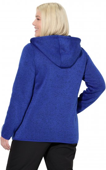 Ulla Popken Sweater Knit Fleece Hoodie Capri Blue - Megztiniai ir džemperiai - 