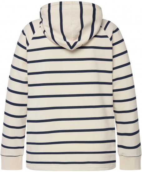Ulla Popken Stripe Print Loungewear Hoodie Chalk - Megztiniai ir džemperiai - 