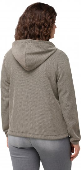 Ulla Popken Drawstring Hem Zip-Up Hoodie Grey - Megztiniai ir džemperiai - 
