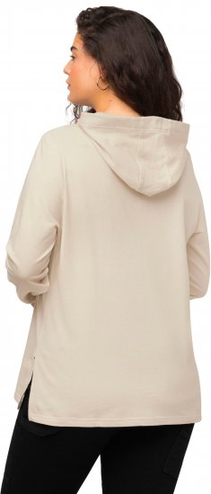Ulla Popken REBEL LOVE Long Sleeve Graphic Hoodie Vanilla - Megztiniai ir džemperiai - 