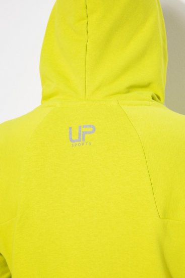 Ulla Popken Zippered Pocket and Reflective Piping Hoodie Green Apple - Megztiniai ir džemperiai - Jaukūs džemperiai ir megztiniai