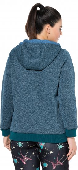 Ulla Popken Fleece-Lined Hoodie Dark Petrol - Megztiniai ir džemperiai - 