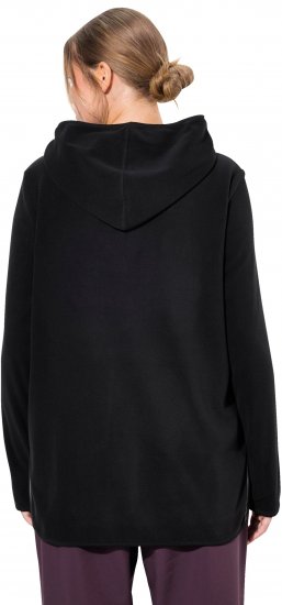 Ulla Popken Fleece Sweatshirt Hoodie Black - Megztiniai ir džemperiai - 
