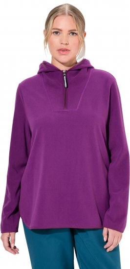 Ulla Popken Fleece Sweatshirt Hoodie Aubergine - Megztiniai ir džemperiai - 