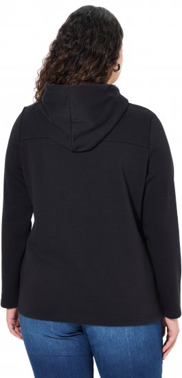 Ulla Popken TRUE Lettering Hoodie Black - Megztiniai ir džemperiai - 