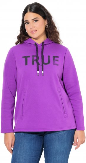 Ulla Popken TRUE Lettering Hoodie Neon Red - Megztiniai ir džemperiai - 