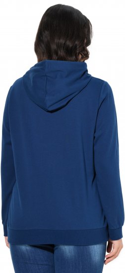 Ulla Popken Applique Lettering Hooded Sweatshirt Dark Blue - Megztiniai ir džemperiai - 