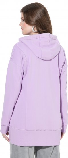 Ulla Popken Decorative Seam Zip-Up Hoodie Lavender - Megztiniai ir džemperiai - 