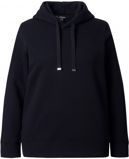 Ulla Popken Relaxed Fit Long Sleeve Hoodie Black - Megztiniai ir džemperiai - 