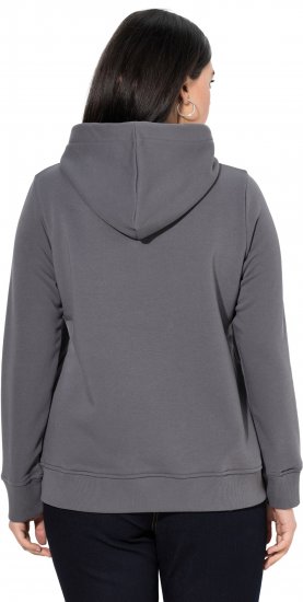 Ulla Popken Relaxed Fit Long Sleeve Hoodie Graphite Grey - Megztiniai ir džemperiai - 
