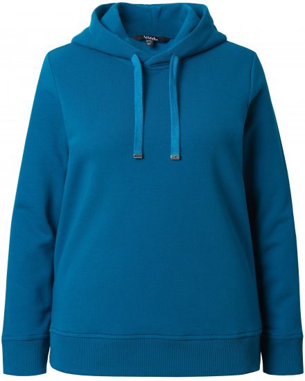 Ulla Popken Relaxed Fit Long Sleeve Hoodie Cerulean - Megztiniai ir džemperiai - 