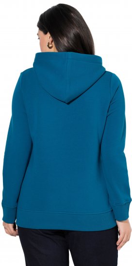 Ulla Popken Relaxed Fit Long Sleeve Hoodie Cerulean - Megztiniai ir džemperiai - 