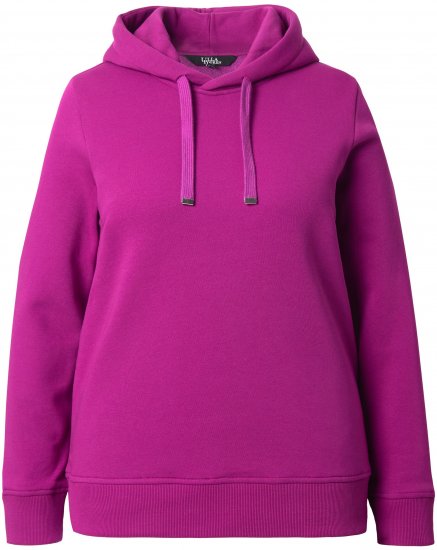 Ulla Popken Relaxed Fit Long Sleeve Hoodie Berry - Megztiniai ir džemperiai - 