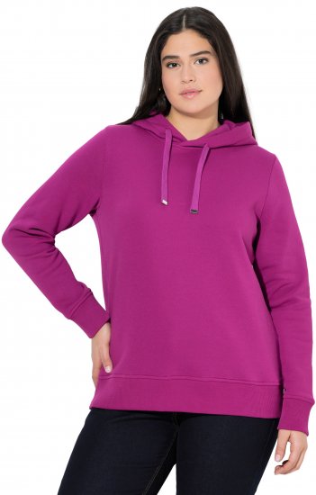 Ulla Popken Relaxed Fit Long Sleeve Hoodie Berry - Megztiniai ir džemperiai - 
