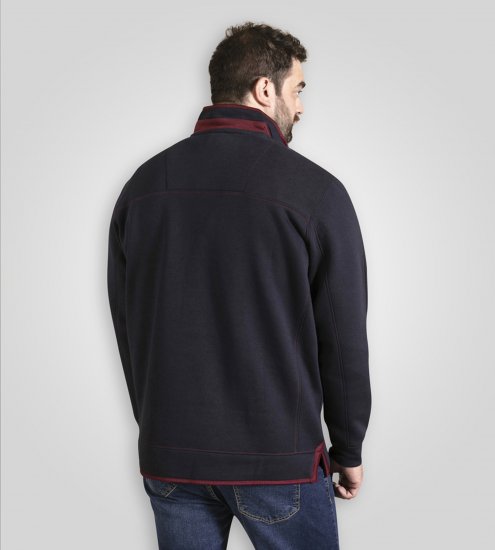 Duke Leicester Quarter Neck Fleece Sweatshirt Navy - Megztiniai ir džemperiai - Megztiniai ir Džemperiai - 2XL-14XL