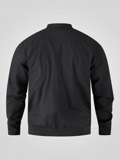 D555 Kent Elastic Rib Hem & Cuffs Harrington Jacket Black - Didelės vyriškos striukės - Didelės vyriškos striukės
