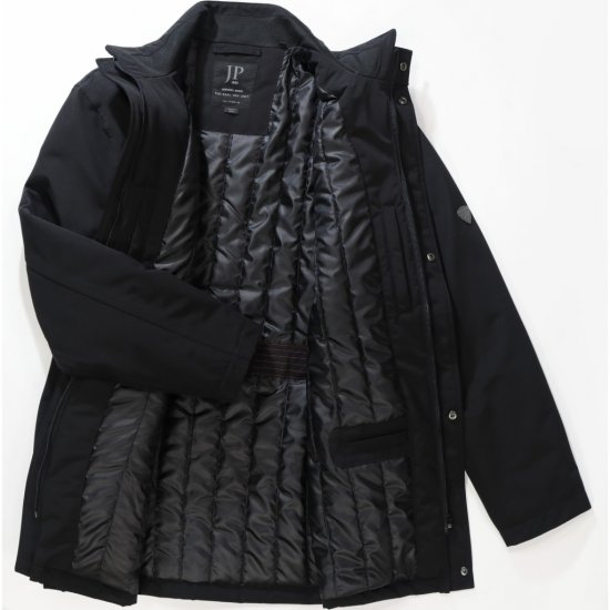 JP1880 Jacket Business Waterproof Windproof Black TALL - VYRIŠKI DRABUŽIAI MT-6XLT - Drabužiai aukštiems vyrams
