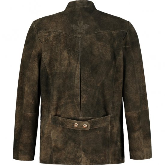 JP1880 Jacket Goat Suede Traditional Mahogany Brown - Trachten & Oktoberfest - Oktoberfest apranga didelių dydžių (Trachten)