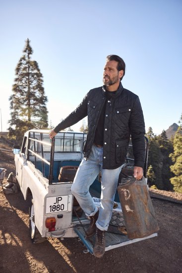 JP1880 Quilted with Multiple Pockets Jacket Black - Didelės vyriškos striukės - Didelės vyriškos striukės