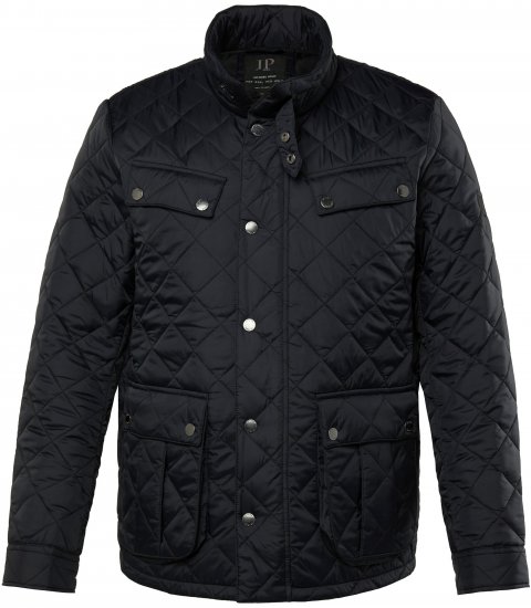 JP1880 Quilted with Multiple Pockets Jacket Black - Didelės vyriškos striukės - Didelės vyriškos striukės