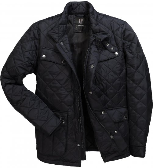 JP1880 Quilted with Multiple Pockets Jacket Black - Didelės vyriškos striukės - Didelės vyriškos striukės